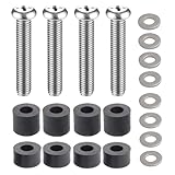 Coret TV Wall Mount Kit,304 Stainless Steel M8 x 45mm TV Mounting Bolts Screws and washers TV Mount Kit for Samsung TV with 25mm Long Spacers