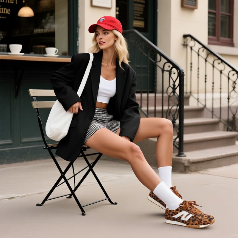 Image of Sneakers for Women Retro Fashion Trendy Sneakers with Foam Insole Casual Shoes for Walking Tennis Classic Non-Slip Comfort Shoes