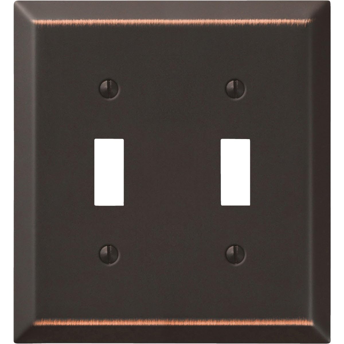 163TTDB BRZ 2 TGL WALLPLATE, 2 Toggle, Aged Bronze