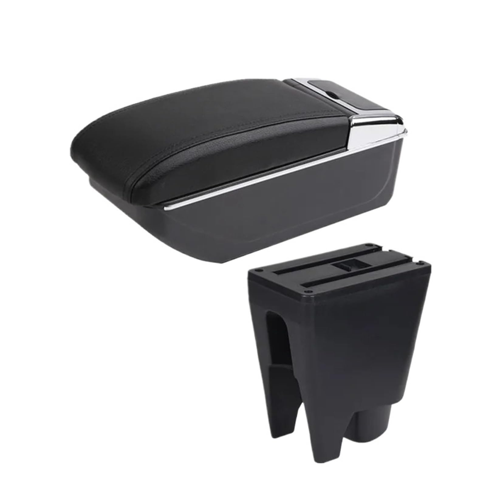 GBGWRMRYX Center Armrest Box For C1 Car Armrest Console Store Box Interior Dedicated Retrofit Accessories Arm Rest(B black line NO USB)
