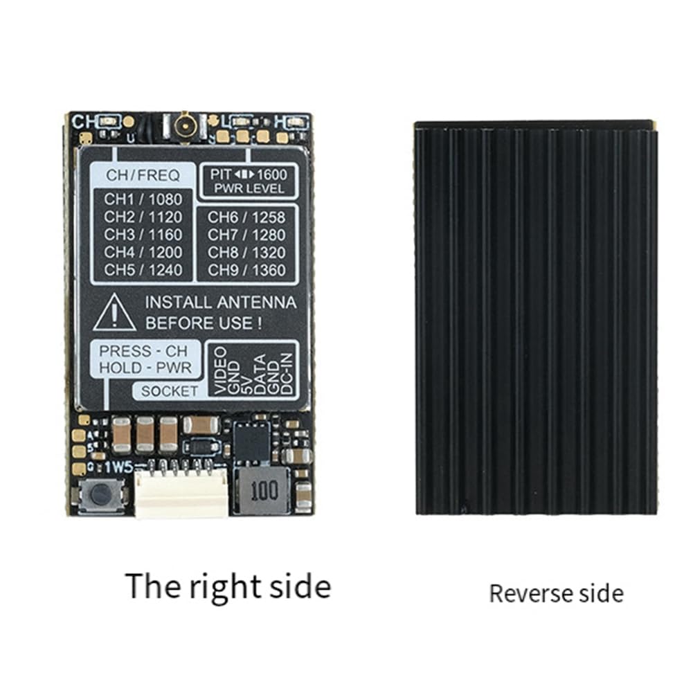 Receptor FPV 1,3,6 W Módulo de Transmisión de Imagen + Antena para Piezas de Repuesto para drones FPVRC