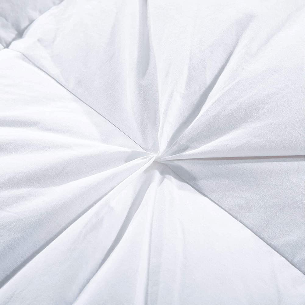 NZPOST Piumino in Cotone con linguette angolari, per Tutte Le Stagioni, Trapunta/Piumino/Trapunta Matrimoniale, Leggero, di Lusso, di qualità alberghiera (Bianco 150x200 cm, 3 kg)