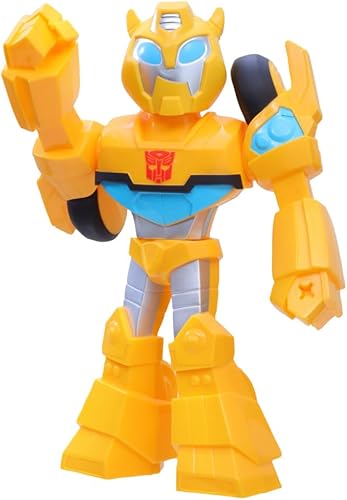 Miniatura 2 de Transformers Playskool Heroes Rescue Bots Academy Mega Mighties Bumblebee Figura de acción coleccionable de robot de 10 pulgadas, juguetes para
