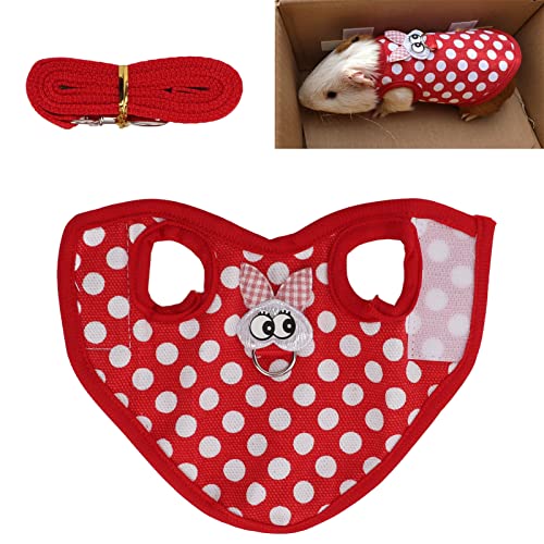 Kuuleyn Small Pet Leash Clothing,Pet Chinchilla Clothes Winter Warm Vest Guinea Pig Chinchilla Small Rabbit Clothing with Traction Rope