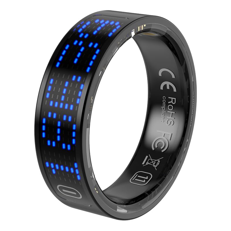 Aura Smart Ring with LED Display, Wireless Charging Case, Digital Health Monitoring, Mind and Body Readiness Tracker (8)-picture-22