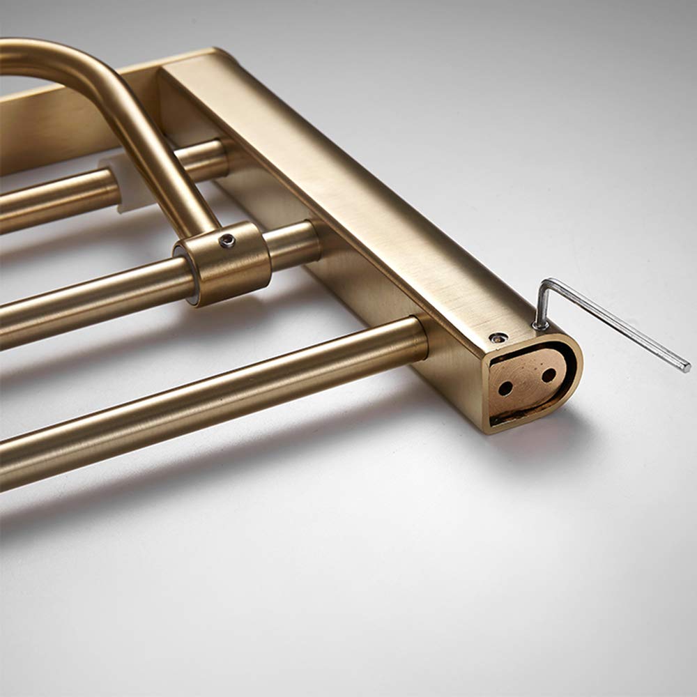 Cuarto De Baño Hardware Toalla Colgante del Estante Nórdica De Latón Cepillado De Acero Inoxidable 304 para Baño De Oro,Singletowelrack