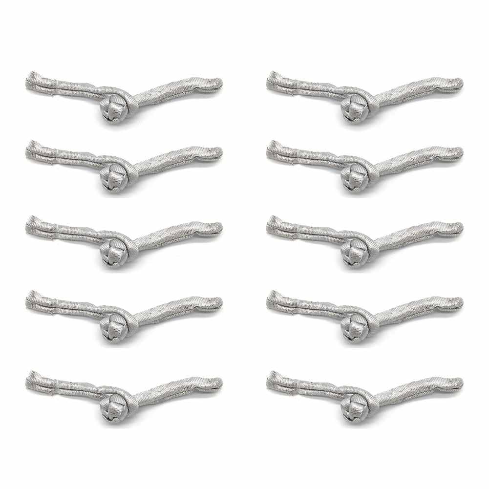 SHTGOI 10 works Chinese Knot Buttons Handmade Closure Buttons Frog Knot for Sewing Buckle Knot Traditional Cheongsam Tang