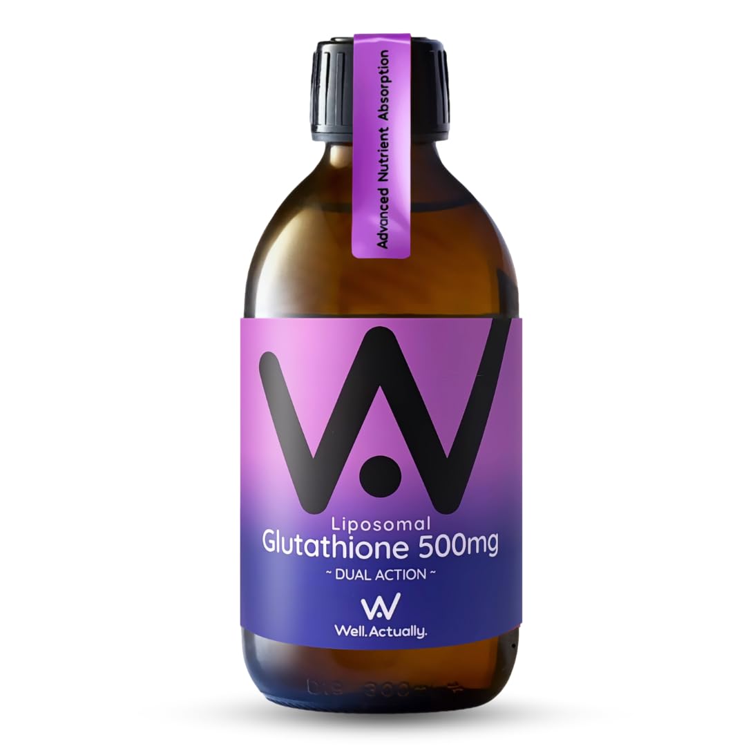 WELL ACTUALLY Liposomal Glutathione 500mg, 50 Servings, 250ml, Vegan