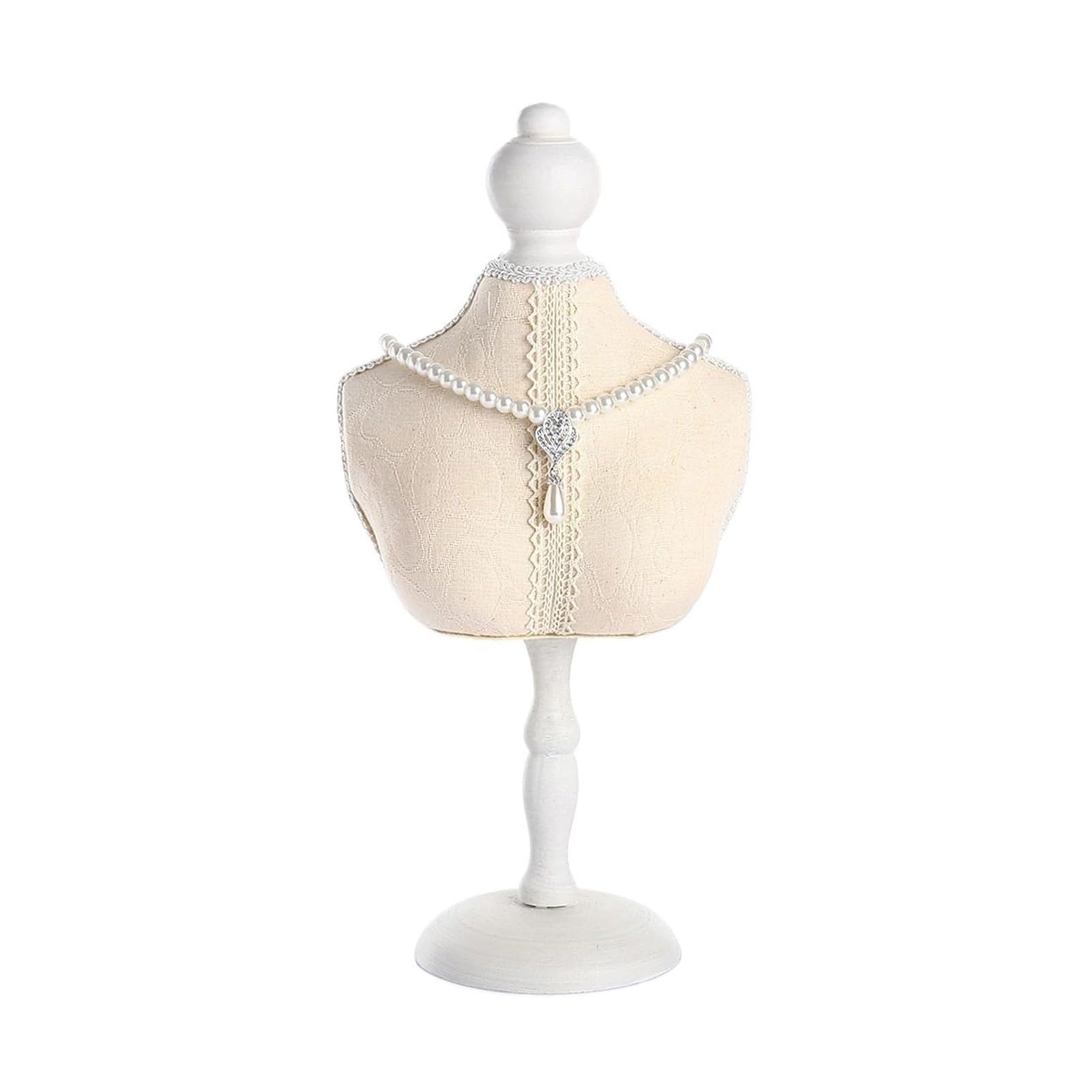 FAJNUZI2024 Jewellery Display Stand Linen Necklace Display Bust Mannequin Stand Jewellery Holder for Hanging Chokers Necklaces