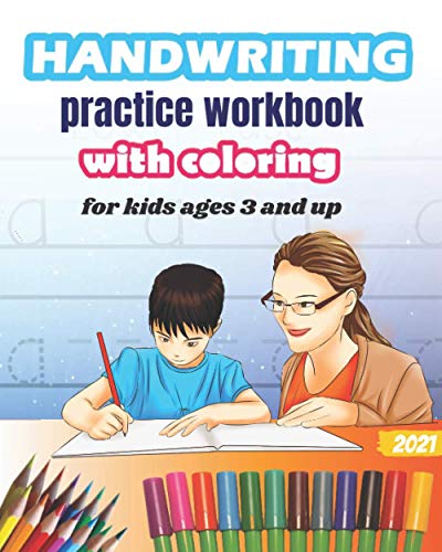 Handwriting practice workbook with coloring for kids ages 3 and up: Solid and Sturdy book to BIG Letter Tracing for Preschoolers and coloring images ... paper waith Beautiful graphics for coloring.