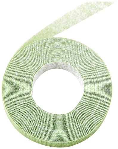 VELCRO Marke | Pflanzenbindenband | Wiederverwendbare, pflanzenfreundliche sichere Lösung für Bäume | Befestigungsriemen | Pflanzenclips | Grün | 12mm x 5m