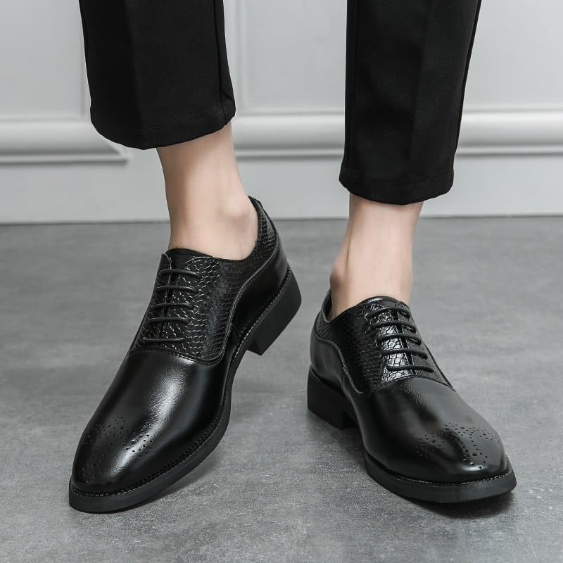 Classic Business Men's Dress Shoes, Fashion Elegant Formal Wedding Shoes, Men Slip On Office Oxford Shoes, Mens Waterproof Lace-up Shoes2