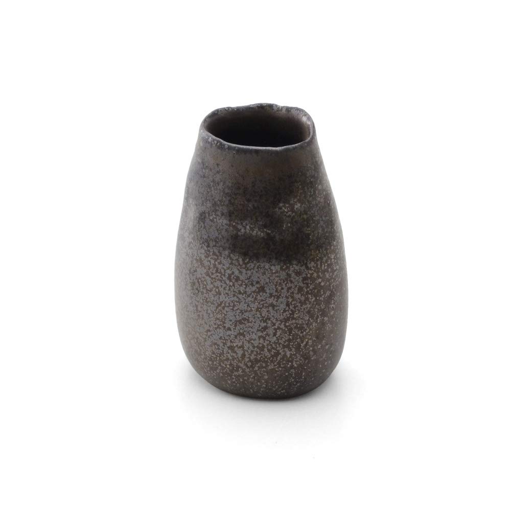 Shigaraki Ware Hechimon Flower Vase 5.7in Acorn Gold Ceramic Made in Japan