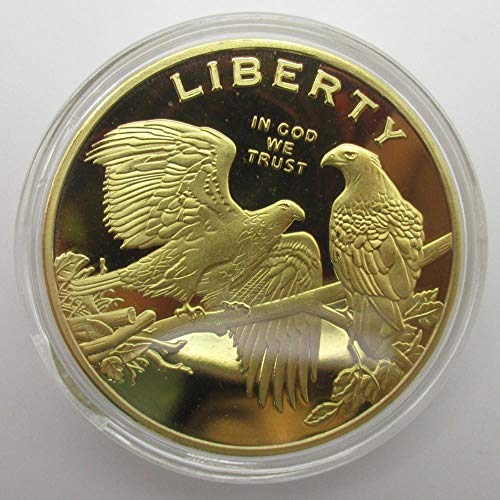 Preisvergleich Produktbild Messing Craft Exquisite American Eagle Gold Münzen Liberty Coin Collection