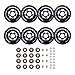 Rollerex Inline Skate Wheels VXT500 (8-Pack or 2-Pack or 2 Wheels w/Bearings, Spacers and Washers) (80mm Steel Black (8 Wheels w/Bearings, spacers and washers))
