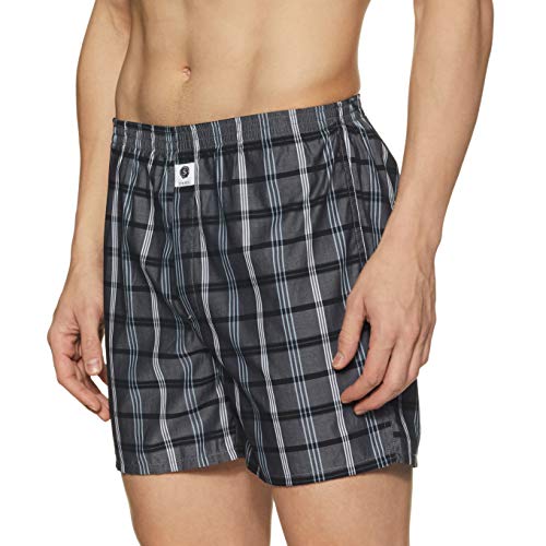 Image of Amazon Brand - Symbol Men's Cotton Regular Checkered Boxer Shorts (Pack of 3) (SYBOBOX01CH-PO3 Multicolor-29 M)