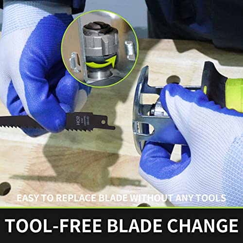 Aokia 0-3000Spm Cordless Reciprocating Saw And 3/8 Power Cordless Drill Set #TOP3