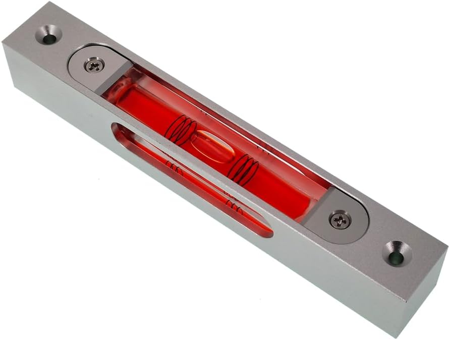 Bar type high-precision level, high-precision aluminum alloy metal adjustable level, bubble square bar type luminous magnetic multi specification ruler (150x22x23mm)