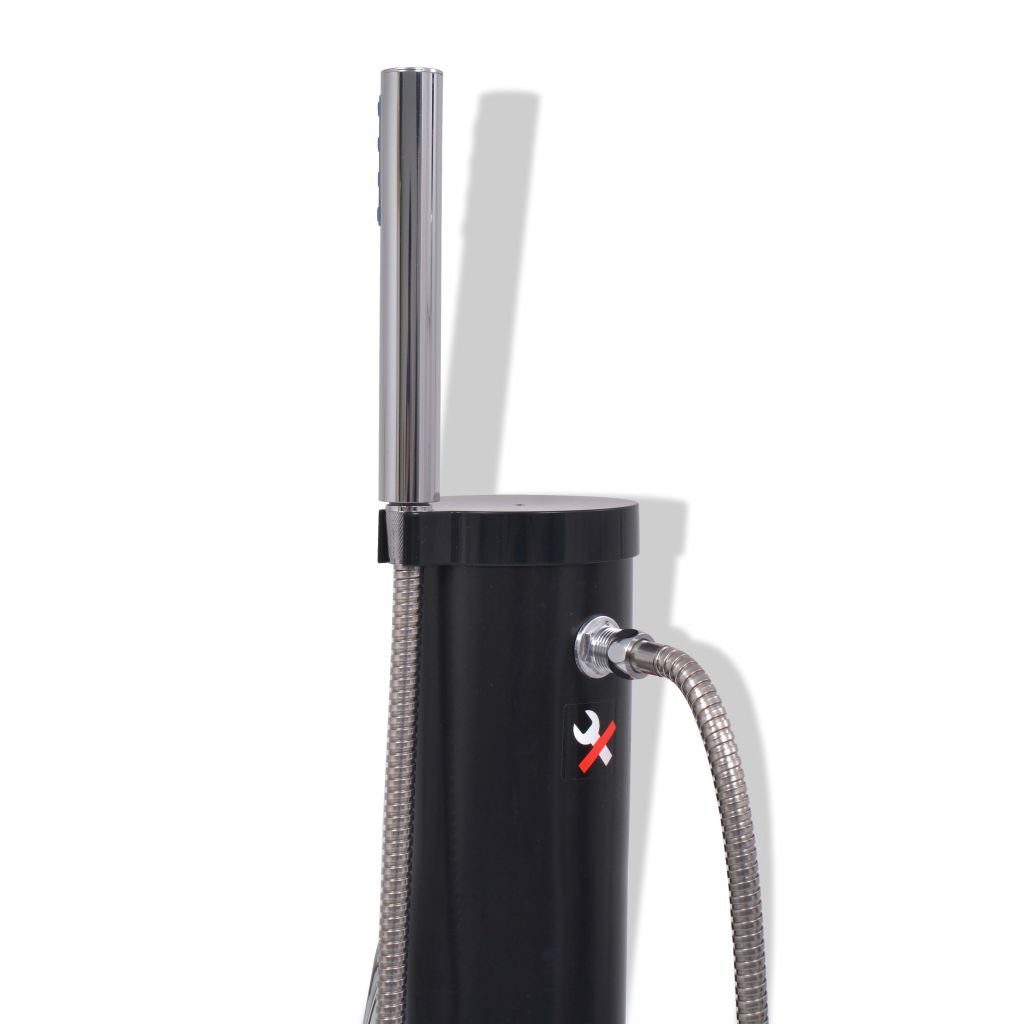 Festnight Doccia Solare in Inox 8 L Altezza 115 cm PVC Acciaio da Giardino/Piscina per Esterno