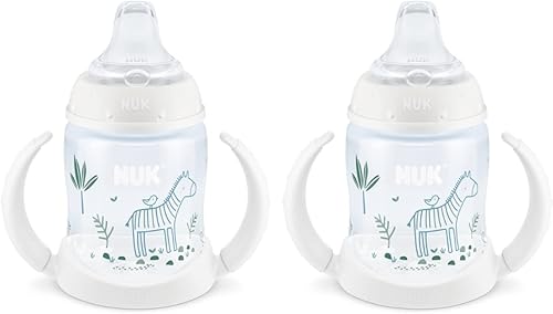 Miniatura 50 de NUK - Vaso para aprendices, 5 onzas, paquete de 2, flores, sin BPA, a prueba de derrames Flores,Nubes + Estrellas,Disney Minnie y Mickey,Elmo
