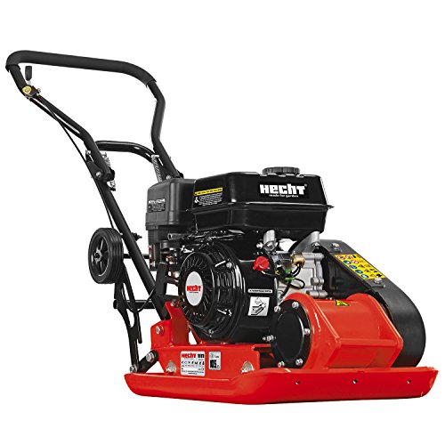 Preisvergleich Produktbild HECHT Benzin Rüttel-Platte Bodenverdicher inkl. Transportfahrwerk und Gummischutzmatte, 11000 N, (Arbeitsplatte: 53 x 37 cm)