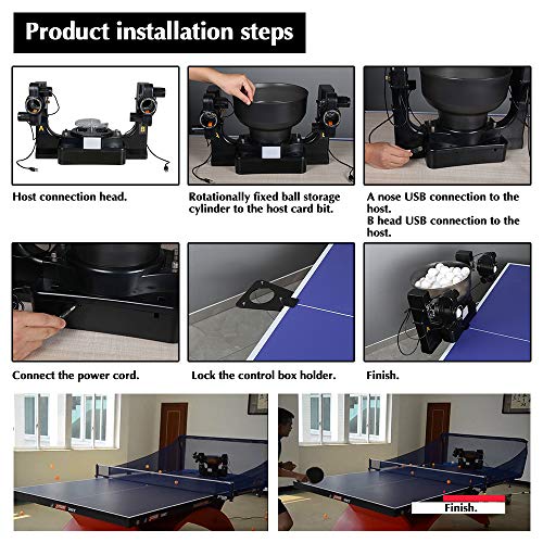 Shikha Single/Dual Table Tennis Training Double-Ended Robot 2-Outlets Ball,Automatic Ping Pong Ball Training Machine with 9 Kinds Spin Balls(Dual Head)