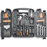 Matériau : acier 45 Kit d\'outils ménagers 53 pièces en acier résistant avec poignées moulées et poignée souple