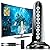 2026 Digital Antenna for Smart TV,3200+ Miles Range TV Antenna Indoor/Outdoor, Antennas for Local Channels with Amplifier Support 4K 1080p HDTVs-Thick Coaxial Cable