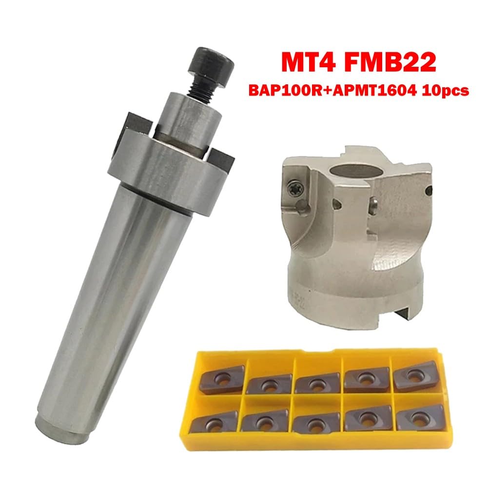 Fraise CNC MT4 FMB22 Tige 400R 50 mm 4T APMT1604 Inserts carbure Ensemble tours métalliques