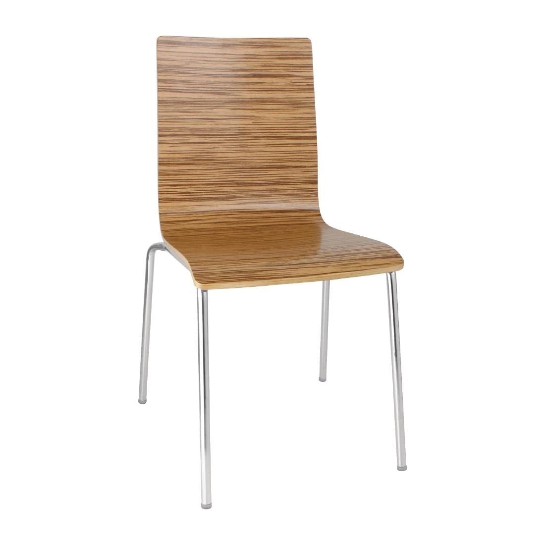 Bolero Brown Square Back Sidechair Zebrano (4 Pack)