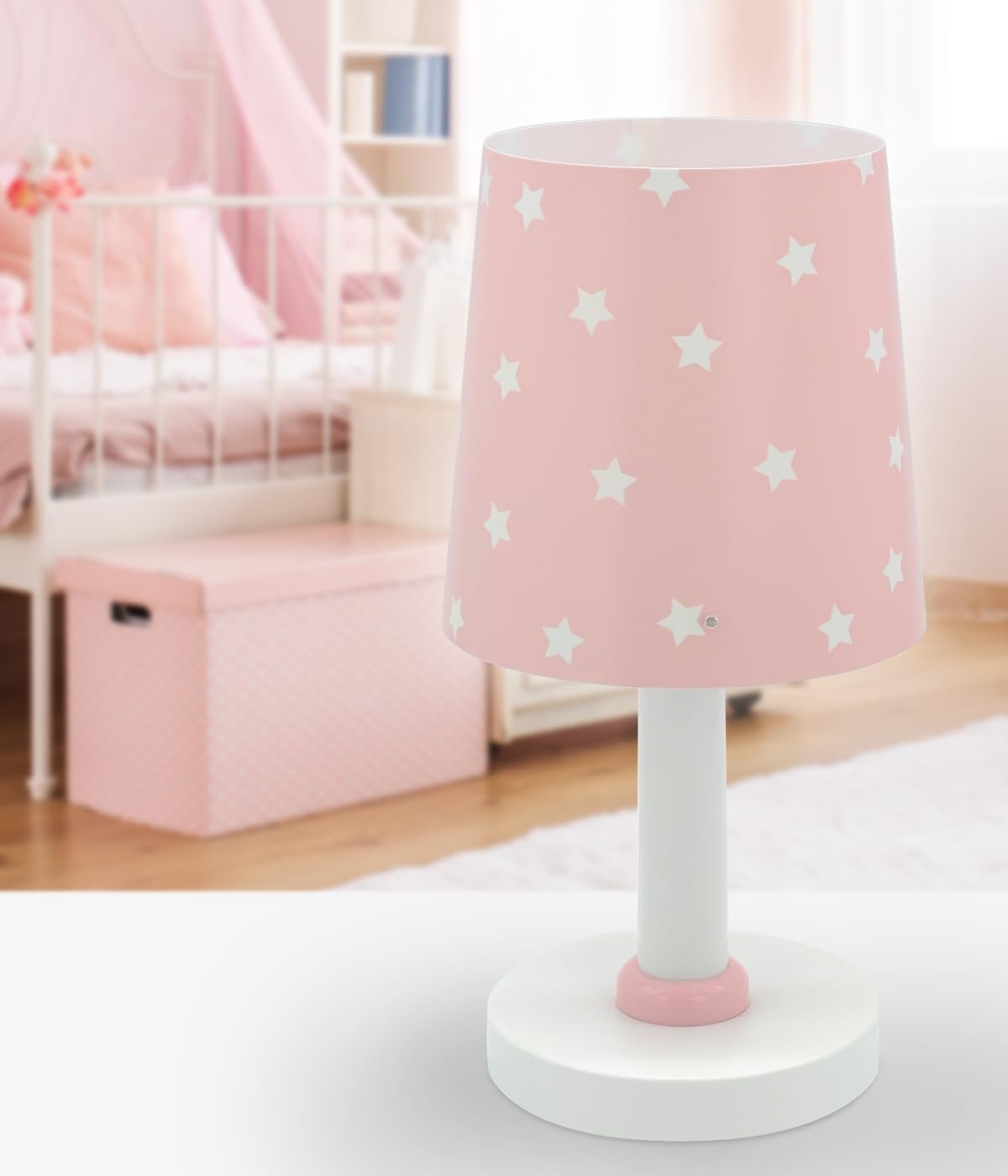 Dziecięca lampa stołowa Dalber Star Stars w kolorze jasnoróżowym
