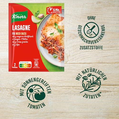Knorr Fix Würzmischung Lasagne für einen leckeren Auflauf mit natürlichen Zutaten* 52 g 1 Stück