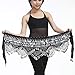 Belly Dance Hip Scarf Bellydance Outfit Silver Coins Belt Skirt Black