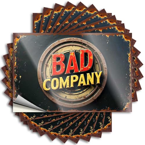 Car Stickers and Decals Bad Company: A Rustic, Vintage-Inspired Logo Design Stickers 10Pcs Car Stickers Stickers for Car(8X12CM)