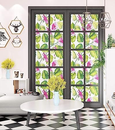 Image of Self Adhesive Waterproof Wallpaper for Kitchen Living Room Bed Room Furniture Makeover Cabinet Shelf Liner Tile Pattern Removable Contact Paper(Garden Bloom (45X500 CM)