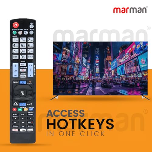 Image of marman Compatible with LG TV Non Voice Remote Control Original Model RM-L999+3 Suitable for Smart LED LCD UHD HD 4K Android Television with Hotkeys Like Netflix and Prime Video