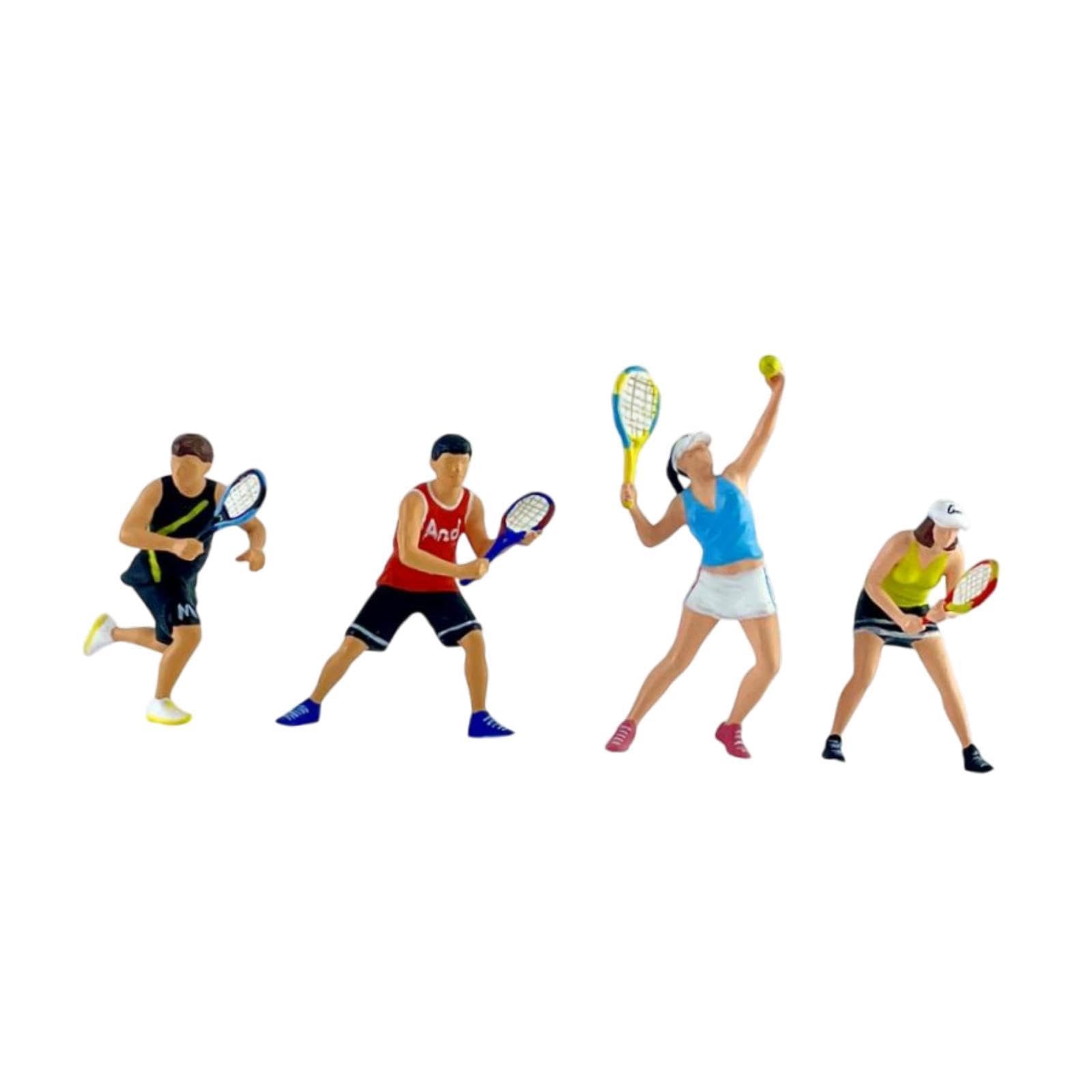 YPBEW Realistic Tennis Player Figure Model 1: 64 Scale Hand Painted Miniature Figures for Dioramas Props, Photography Collectors Tennis Player Figure Model