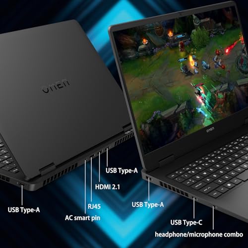 Image of HP OMEN 16 Ultra Slim RTX 5060 2025 AI Gaming Laptop,16 inch FHD+144Hz,Intel Ultra 7 255H(Beats Intel i7-14700),64GB DDR5 RAM,4TB SSD,RGB Backlit Keyboard,W11H,Bundle with PCO Laptop Cooler
