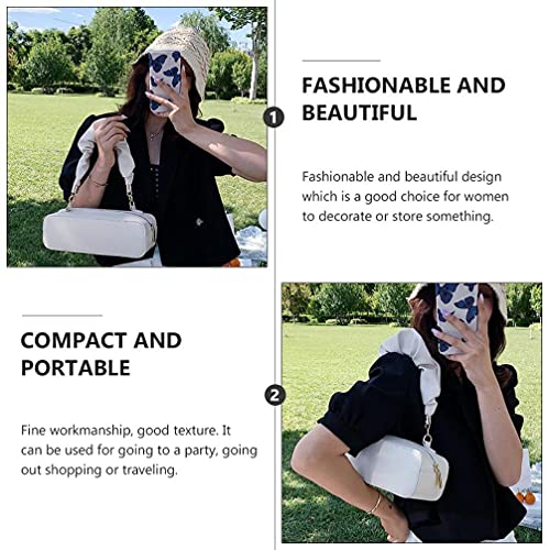 Amosfun Bolsa de axila de couro de poliuretano, uma bolsa de ombro chique, bolsa transversal, bolsa