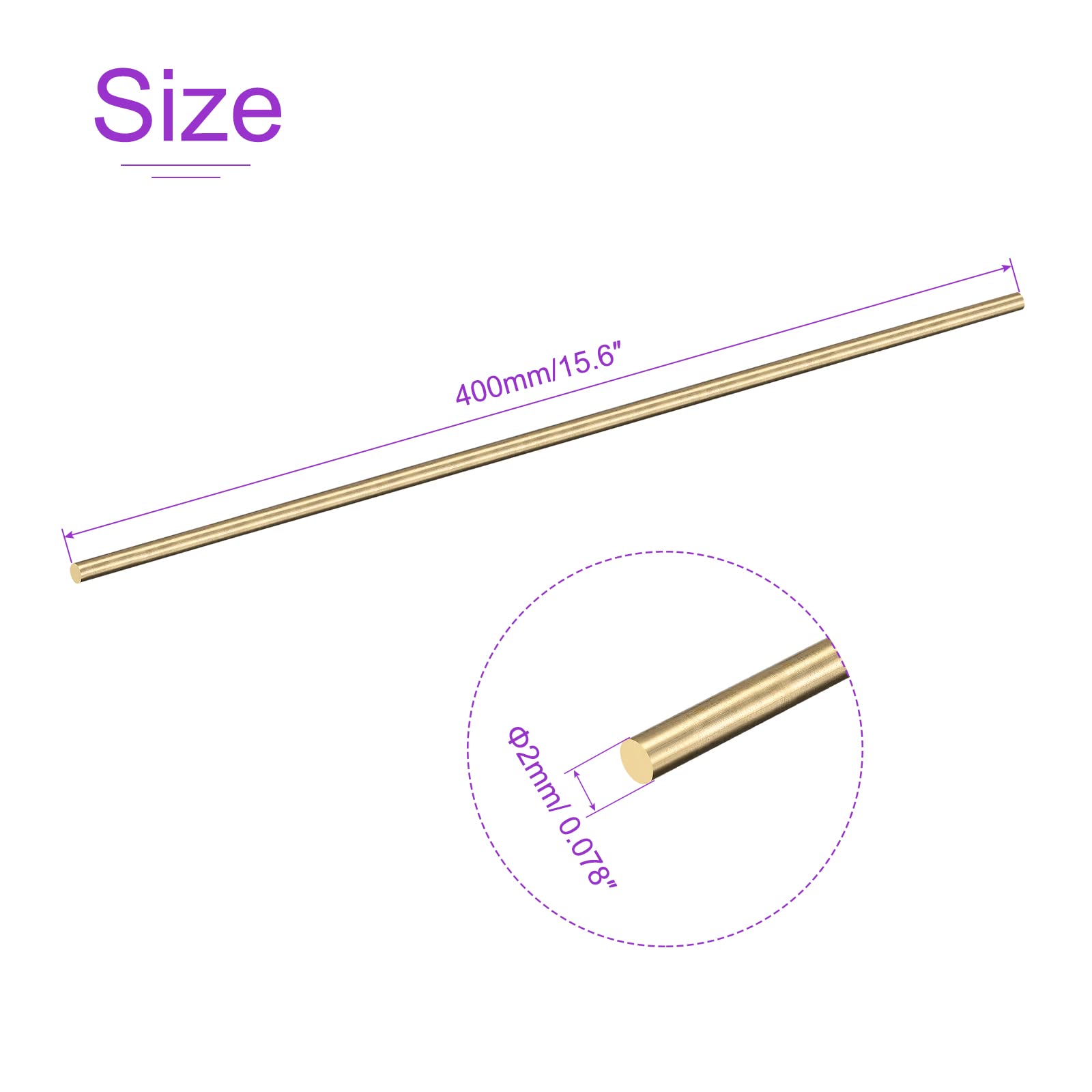 DMiotech Lot De 4 Tiges Laiton Massif Rond 4 Mm X 400 Mm – Barre Solide Pour Modélisme, DIY, Artisanat, Avions/Bateaux/Voitures Miniatures