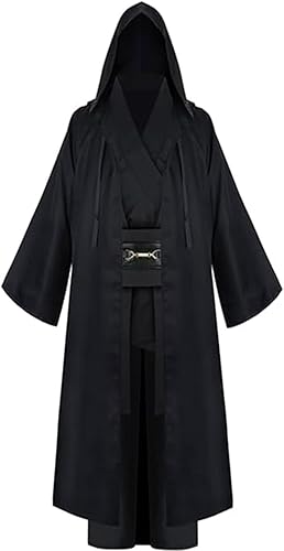 Miniatura 6 de Adult Mens Costume Robe Cosplay Halloween Cloak Tunic Belt Set