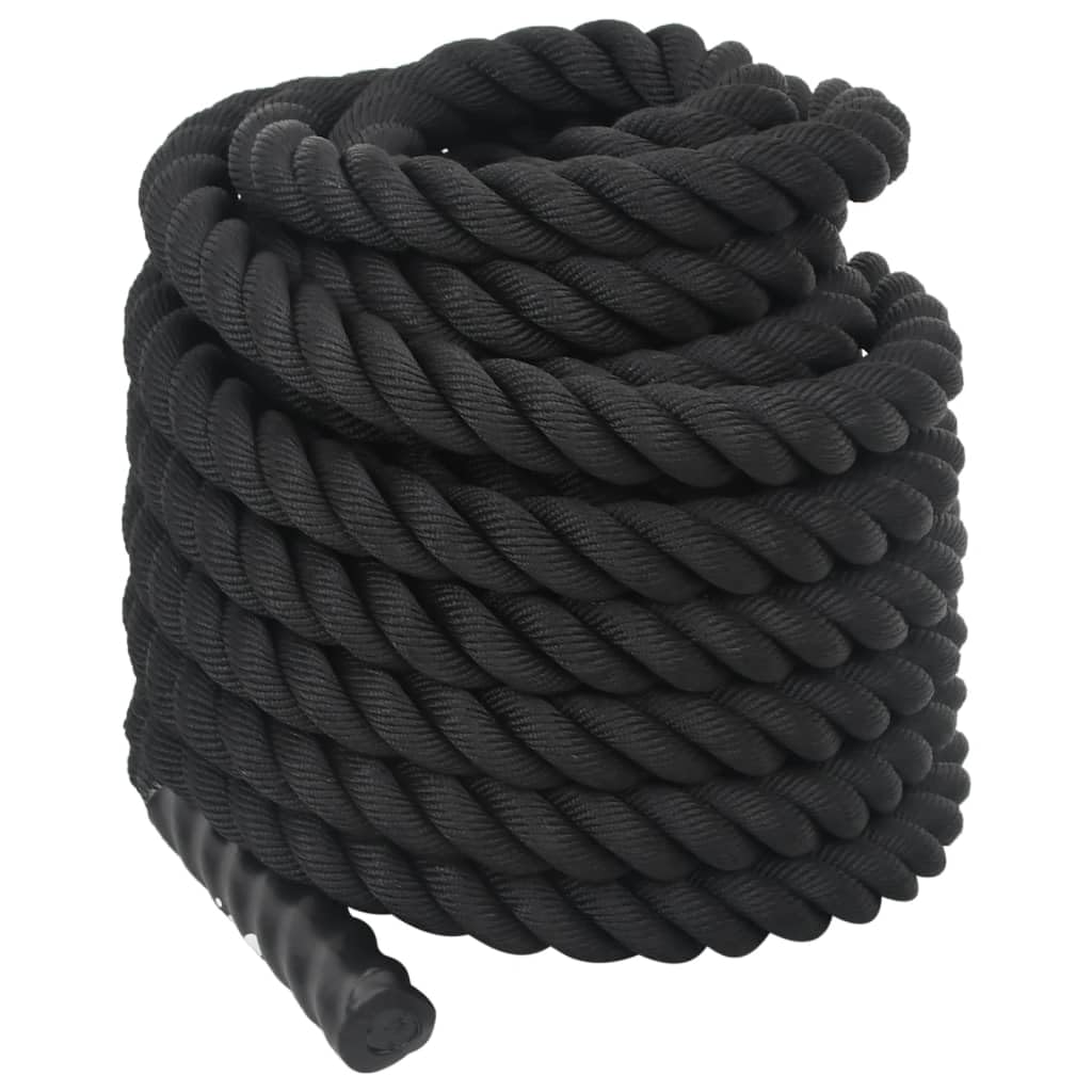 Generisch Battle Rope Schwarz 15 m 11 kg Polyester,Sportartikel,Fitness,Cardio,Zubehör für Kardiogerete,94268