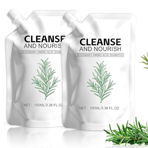 2Pcs Rosemary Amino Acid Shampoo for Hair Growth Thinning Hair Loss Natural Moisturizing Hair Shampoo Strengthening for Men and Women