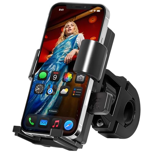 ZEBRONICS BMH110, Bike Smartphones Mobile Holder, Upto 6.1 Inches, 360° Rotatable, One Press Lock and Release, Stable and Secure, Anti-Skid Silicone Pads, Cable Management, for Maps & Navigation ZEBRONICS BMH110, Bike Smartphones Mobile Holder, Upto 6.1 Inches, 360° Rotatable, One Press Lock and Release, Stable and Secure, Anti-Skid Silicone Pads, Cable Management, for Maps & Navigation