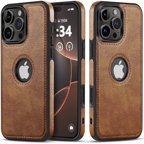 Razstorm Unique Design Luxury Leather Business Phone Case for iPhone 16 Pro Anti-Slip Scratch...