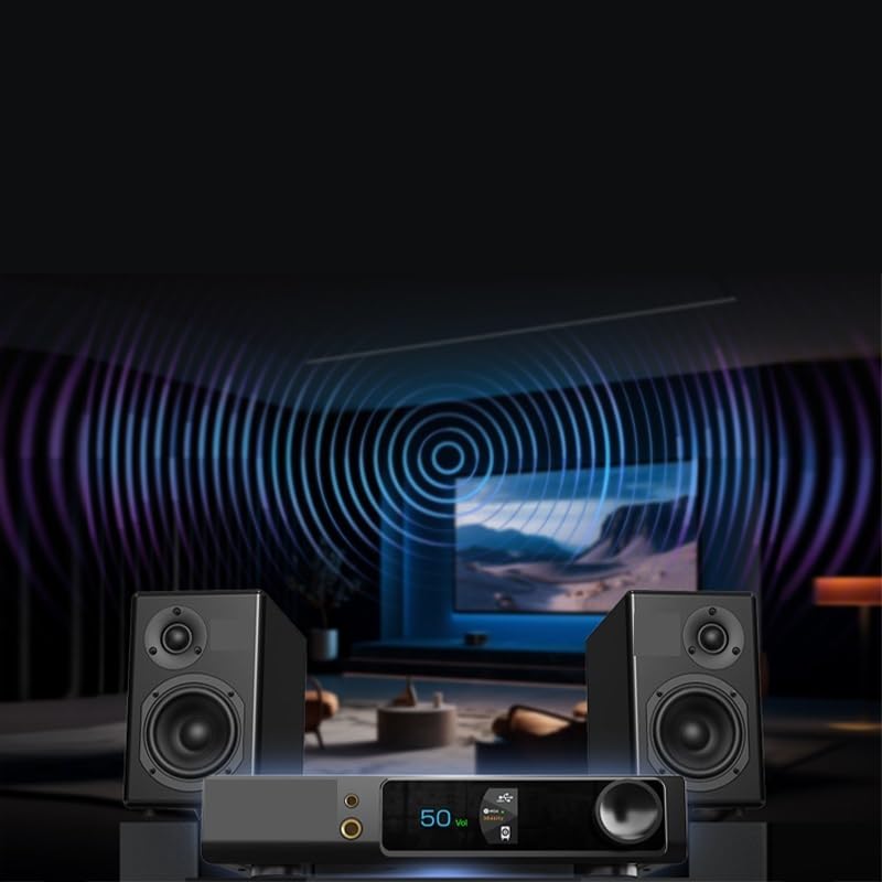 Combo de amplificador DAC, amplificador de potencia estéreo de alta fidelidad de 165W×2 (4Ω) for cine en casa