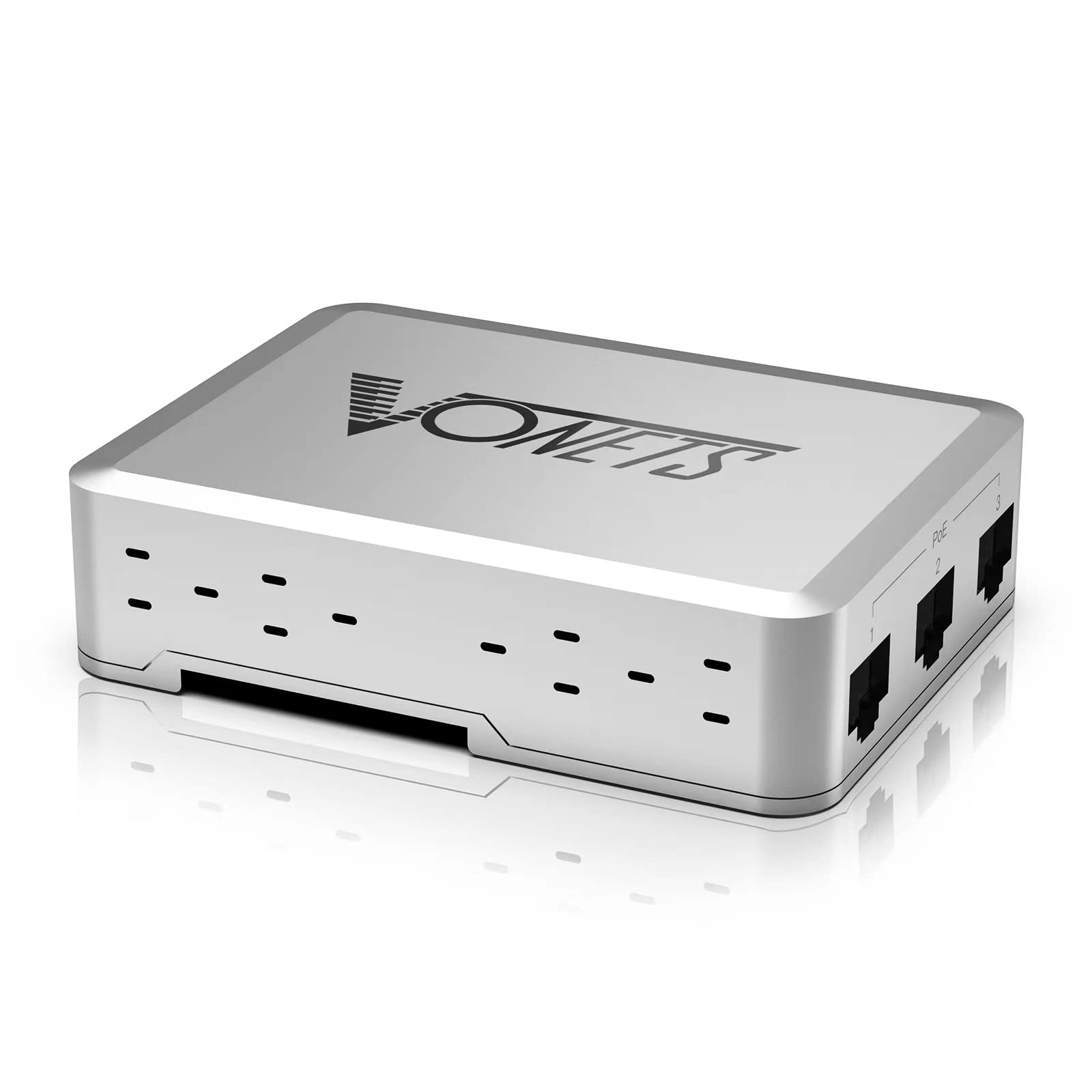 Vonets Gigabit 5 Ports PoE Switch Extender avec 3 Sorties PoE, 1 Liaison Montante, 1 SFP 10 / 100 / 1000 Mbps, Commutateur Ethernet IEEE / PoE Switch 802.3at / AF pour Port Réseau d'extension PoE