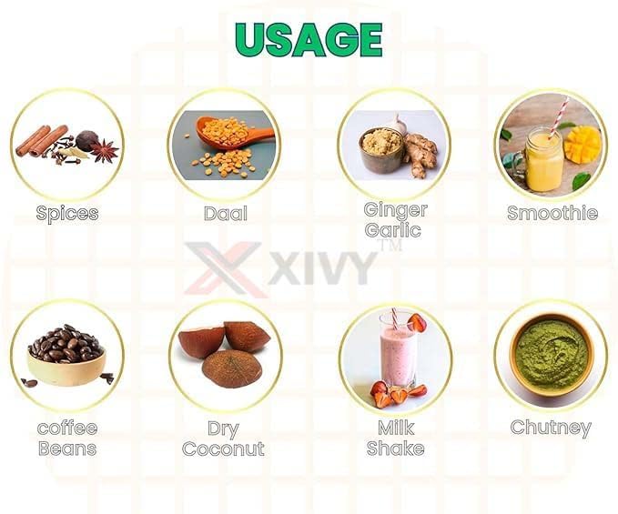 Image of XIVY Mixer Grinder Chutney Jar Suitable for All mixer Grinder | SS (Combo 400+180 ML)