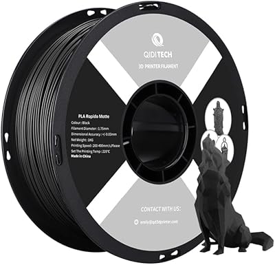 19 - R QIDI TECHNOLOGY Matte PLA Filament 1.75mm, 3D Printer Filament PLA Rapido Matte 1kg Spool (2.2lbs), Suitable for Hyper Speed Printing, 3D ...