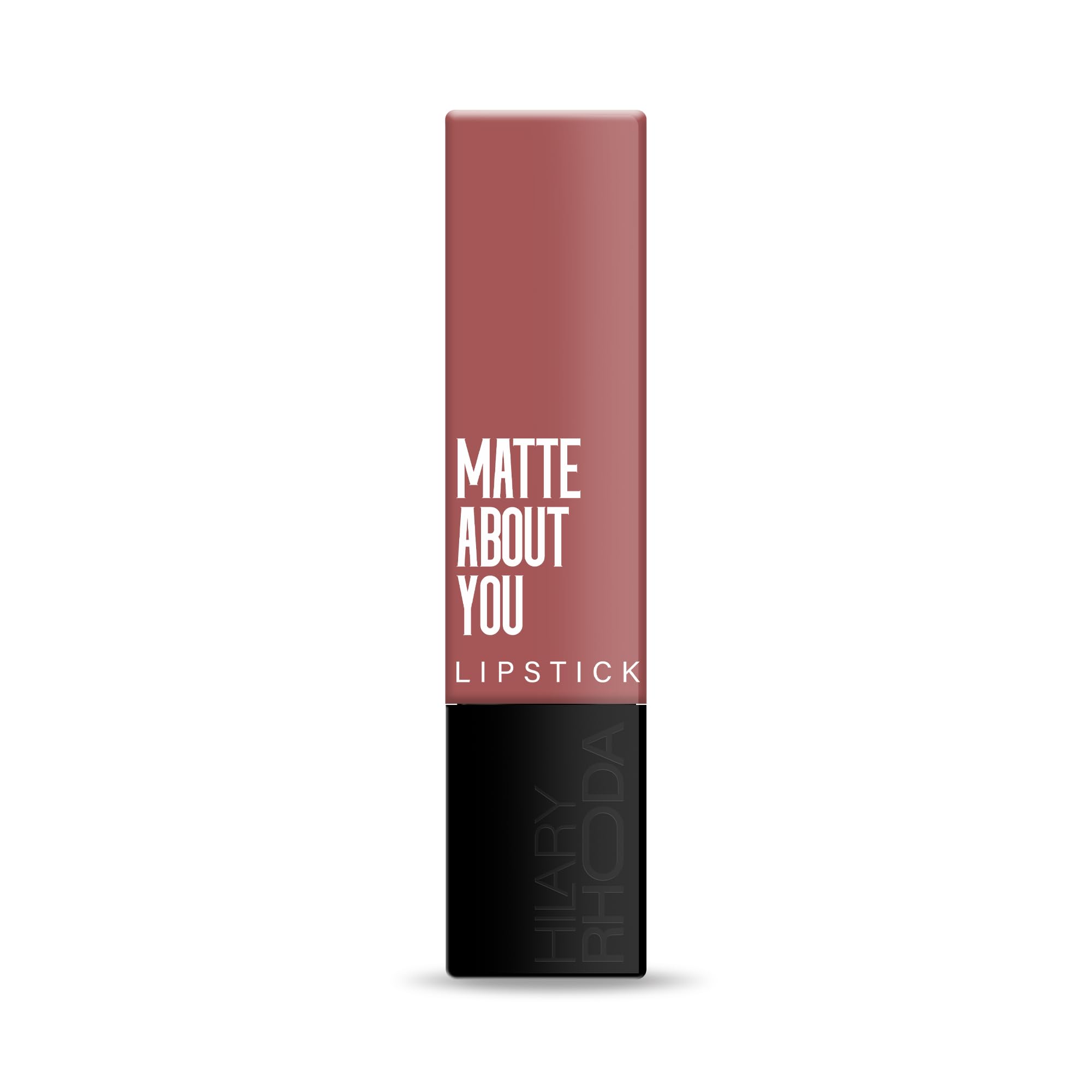 Hilary Rhoda Matte About You Lipstick | Long Lasting & Highly Pigmented Lipstick | Glides Smoothly | Matte Finish | One Stroke Application | Cruelty-Free & Vegan - 3g (Latte Love - Shade 01)
